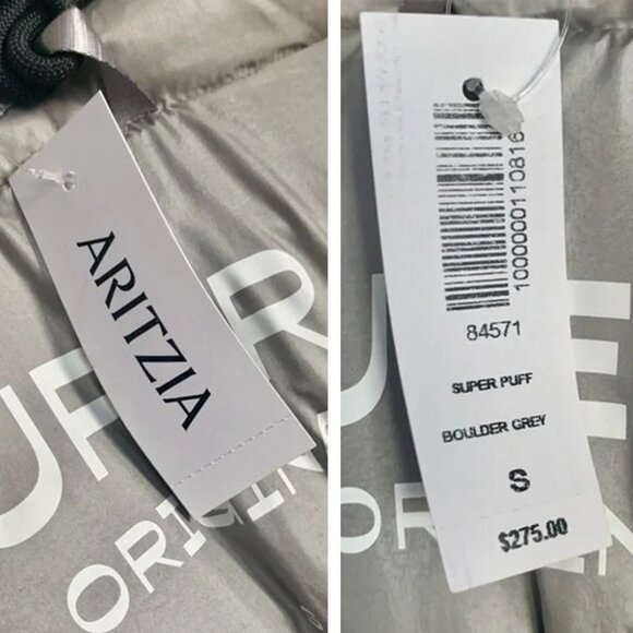 ARITZIA Super Puff Cushcord Soft Corduroy Puffer Jacket Coat in Boulder Grey - Picture 14 of 16
